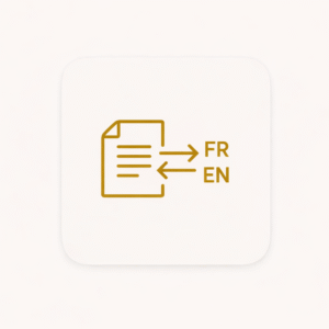 traduction français anglais documents / French English document translation
